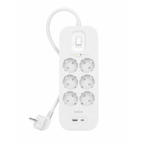 Tomada Belkin 8 Tomadas + USB-C + USB-A
