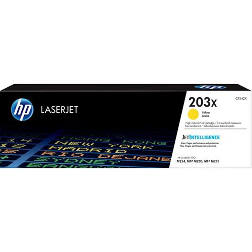 Toner HP LaserJet Original 203X - Amarelo - CF542X