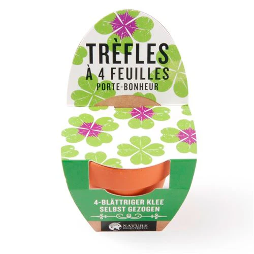Trevo da Sorte 4 Folhas - Kit Completo de Jardinagem - Nature & Decouvertes