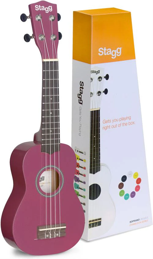 Ukulele Soprano com Saco Roxo Stagg