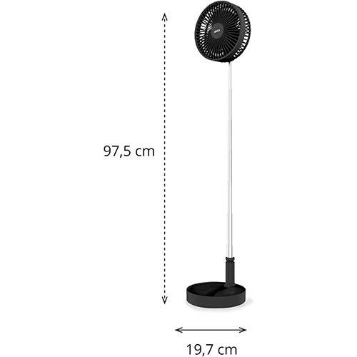 Ventoinha Portátil 3 em 1 Jocca 2334 | 3,7 V | 7200 Mah- Preto - Outlet - Grade A - Image 5