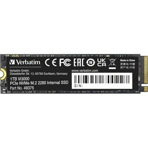 Disco Interno SSD Verbatim Vi3000 M.2 PCIe NVMe - 1TB