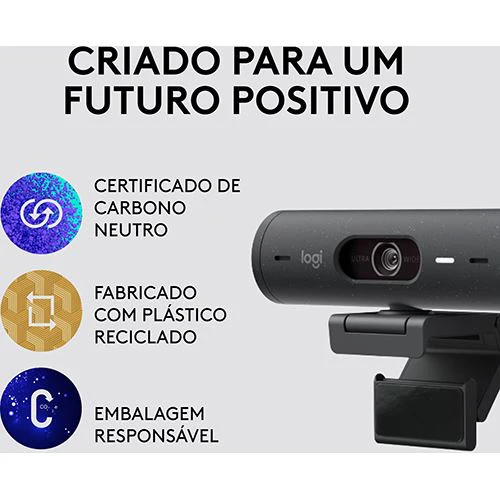 Webcam Logitech Brio 500 - FHD - Grafite - Image 5