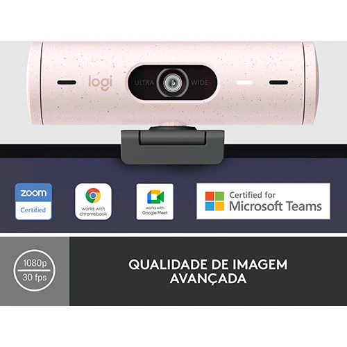 Webcam Logitech Brio 500 - FHD - Rosa - Image 2